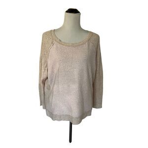 Free People Top cream/pink color size S